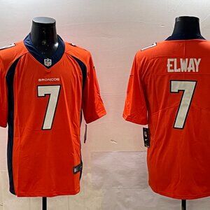Mens Youth John Elway Orange Jersey Stitched